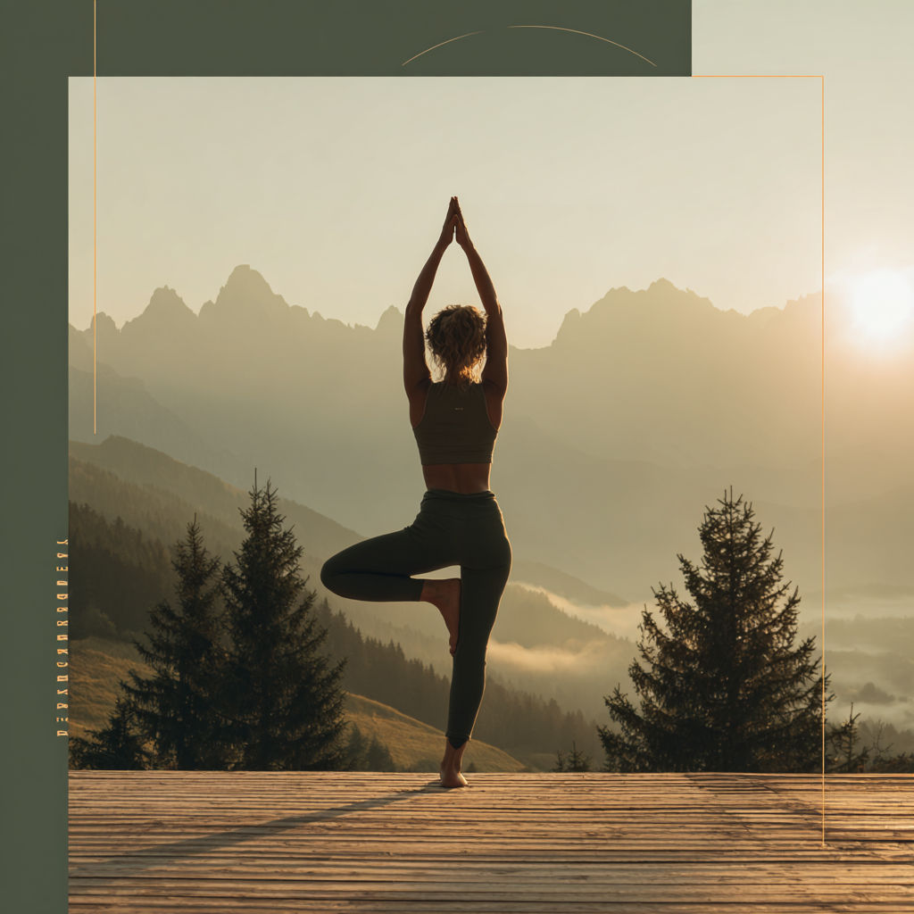 Жінка займається йогою на пляжі